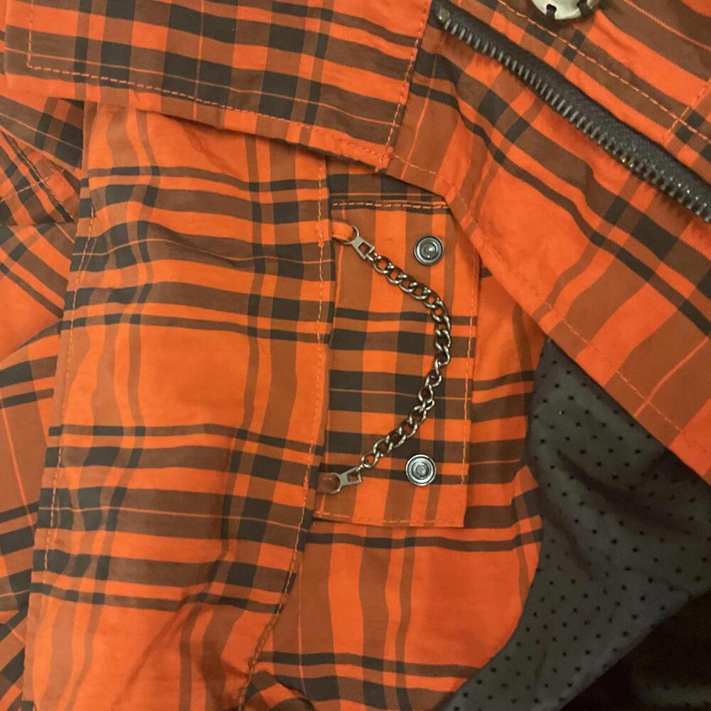 No Brand Women's Size 2XL XXL Orange Black Parka Style Anorak Jacket Coat Lined - Picture 11 of 14